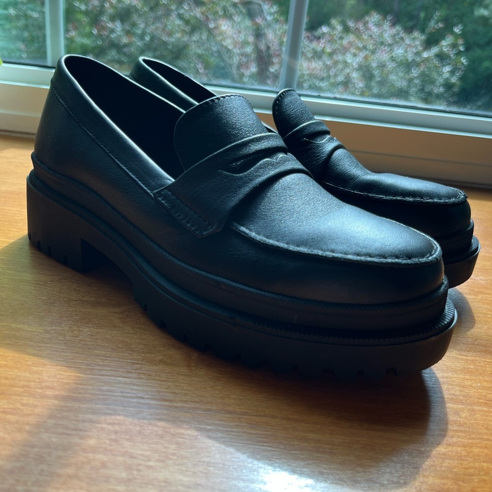 Portland Leather (Patina) Chunky Black Loafer